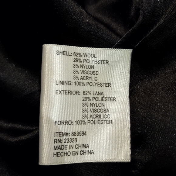 Kristen Blake, Wool blend, Gray, Size Small, Zip up, Pea Coat - Picture 10 of 16